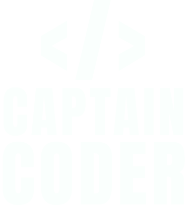 captain coder logo white