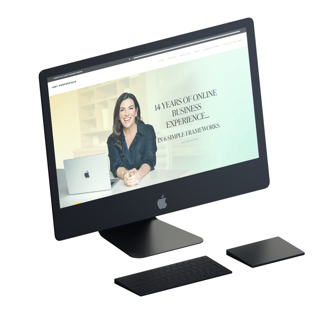 amy porterfield resources page on imac