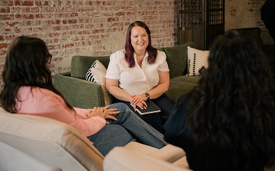 marisa working with clients