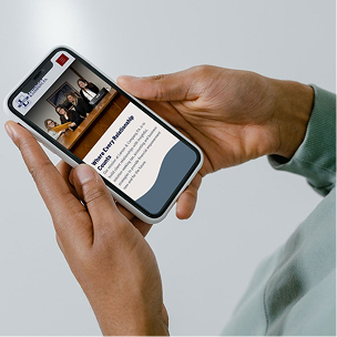 larson and company website on phone