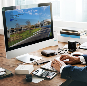 person looking at tessere website